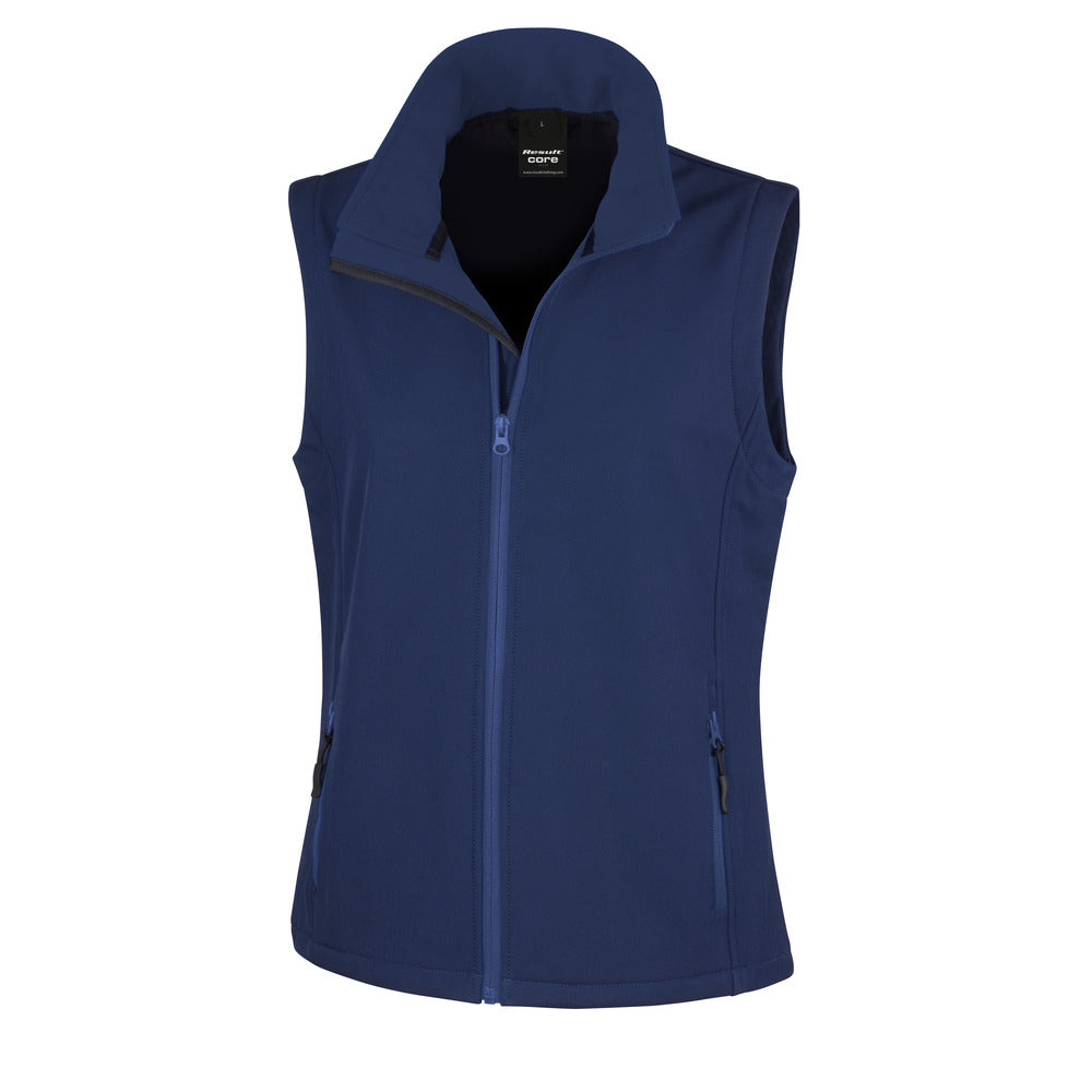 Result Printable Softshell Bodywarmer Black and White London