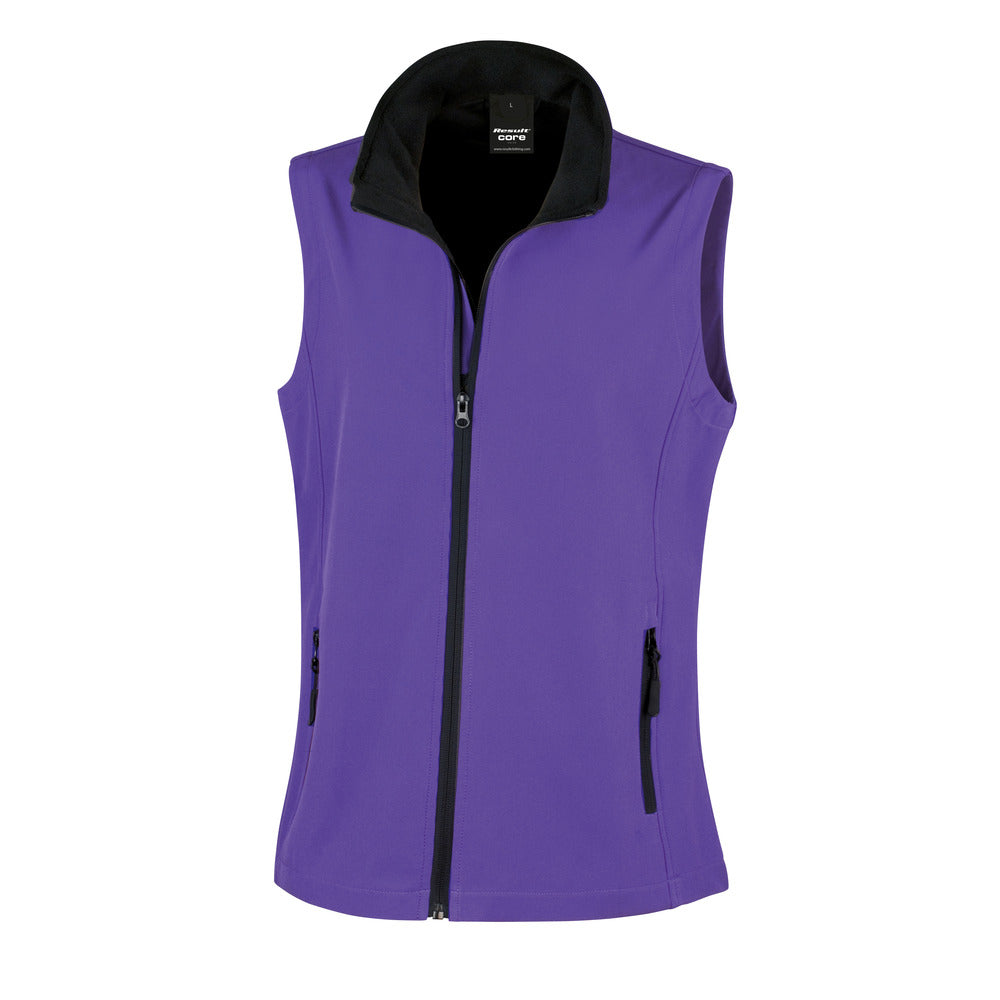 Result Printable Softshell Bodywarmer Black and White London
