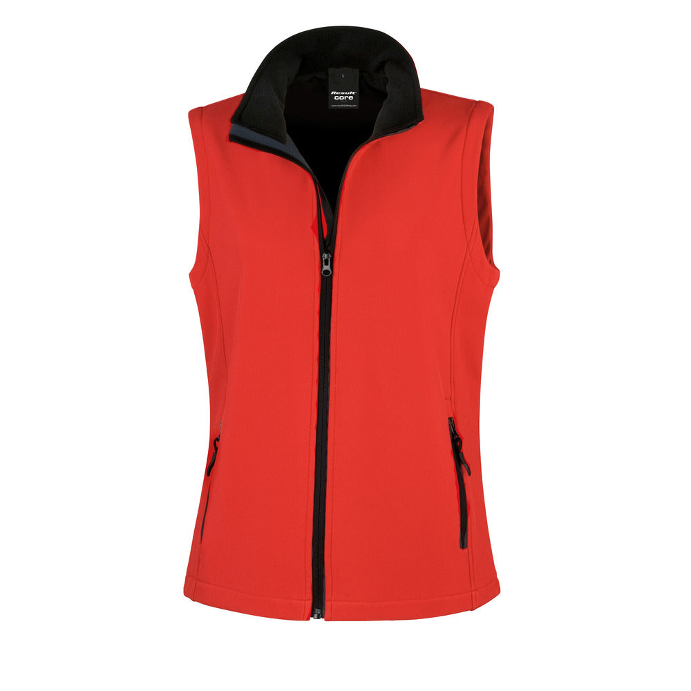 Result Printable Softshell Bodywarmer Black and White London