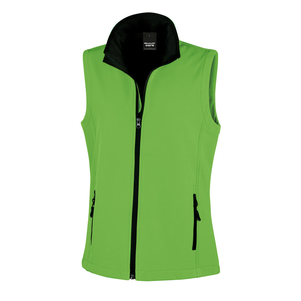 Result Printable Softshell Bodywarmer Black and White London