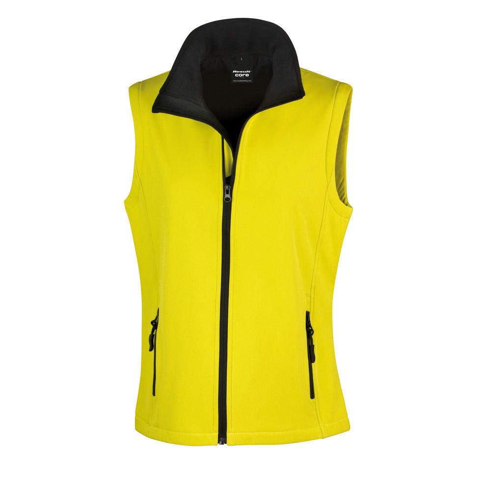 Result Printable Softshell Bodywarmer Black and White London