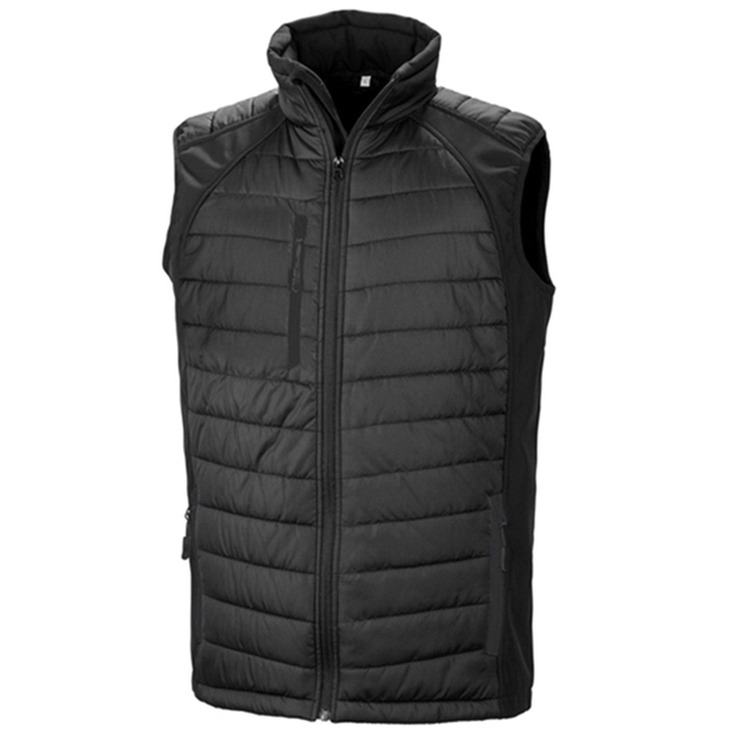 Result Recycled R238X Compass Padded Softshell Gilet Black and White London