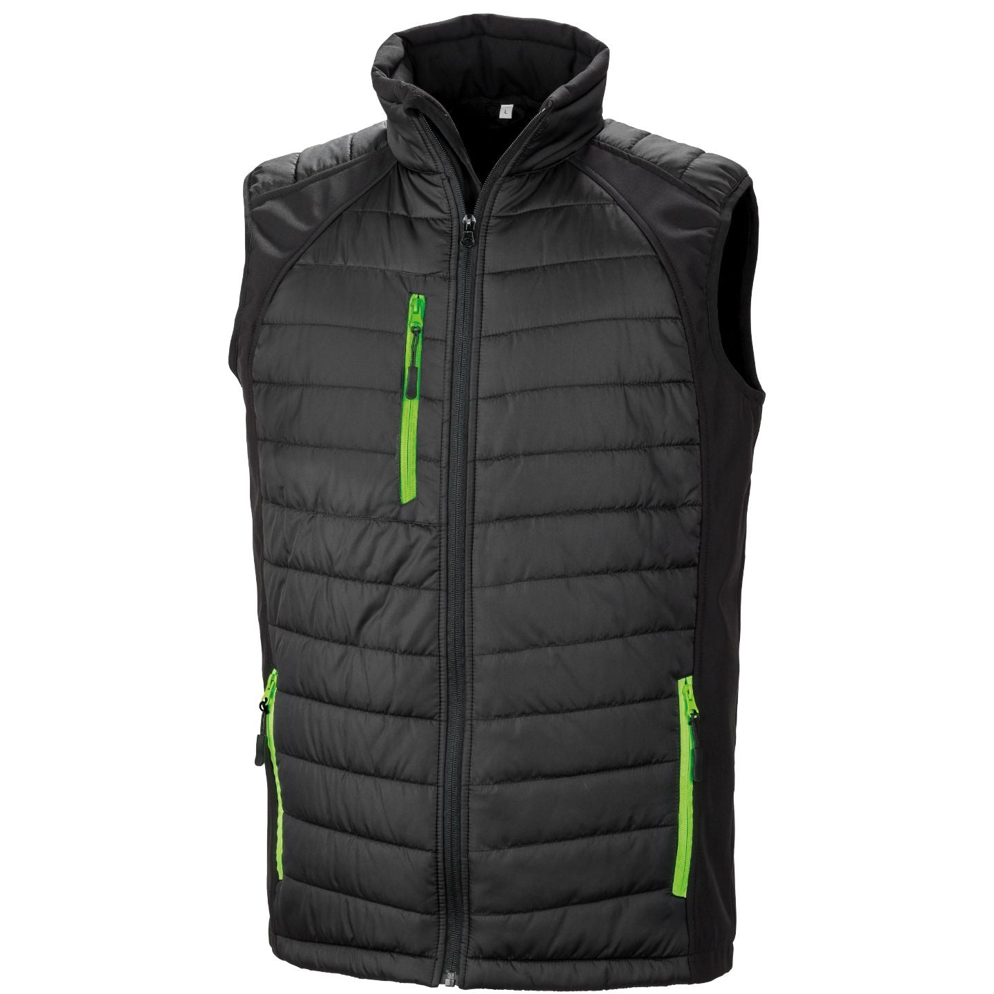 Result Recycled R238X Compass Padded Softshell Gilet Black and White London