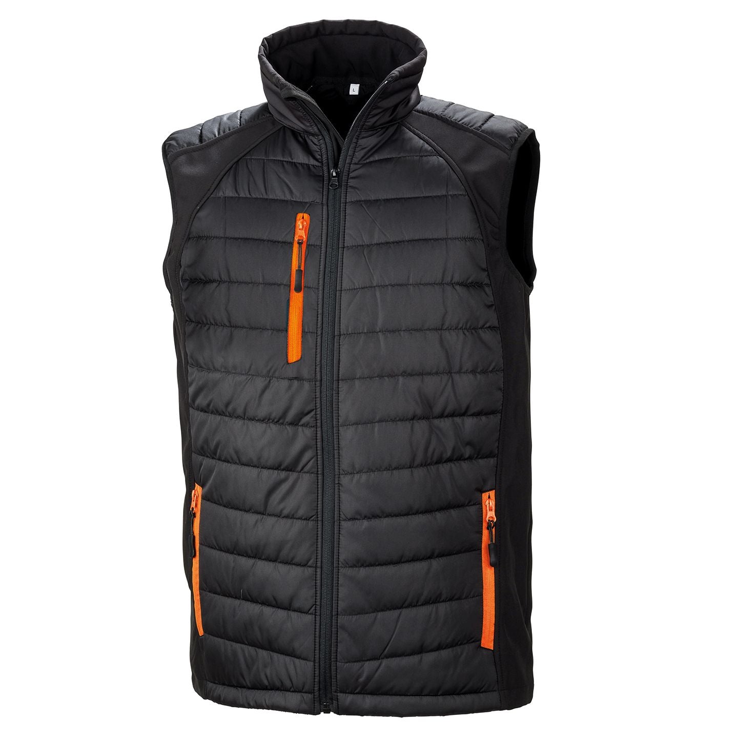 Result Recycled R238X Compass Padded Softshell Gilet Black and White London