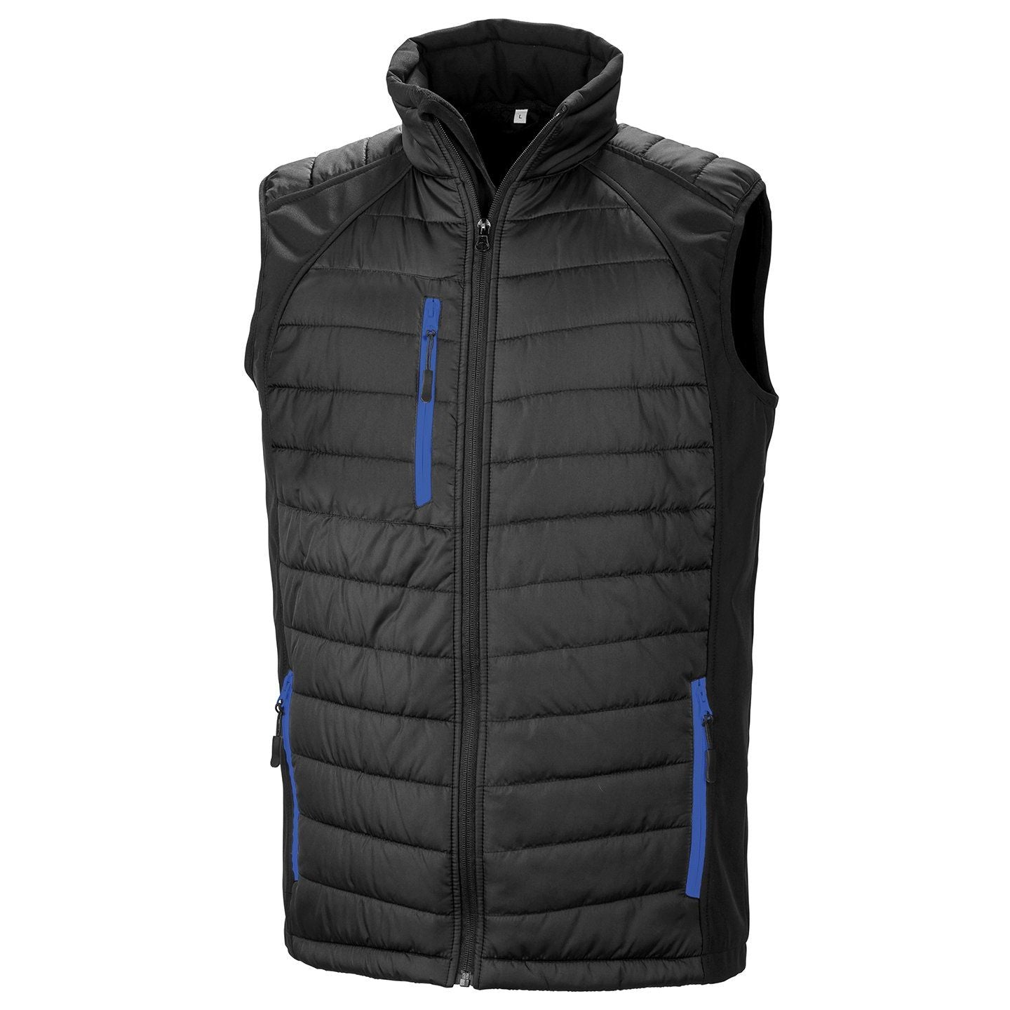 Result Recycled R238X Compass Padded Softshell Gilet Black and White London