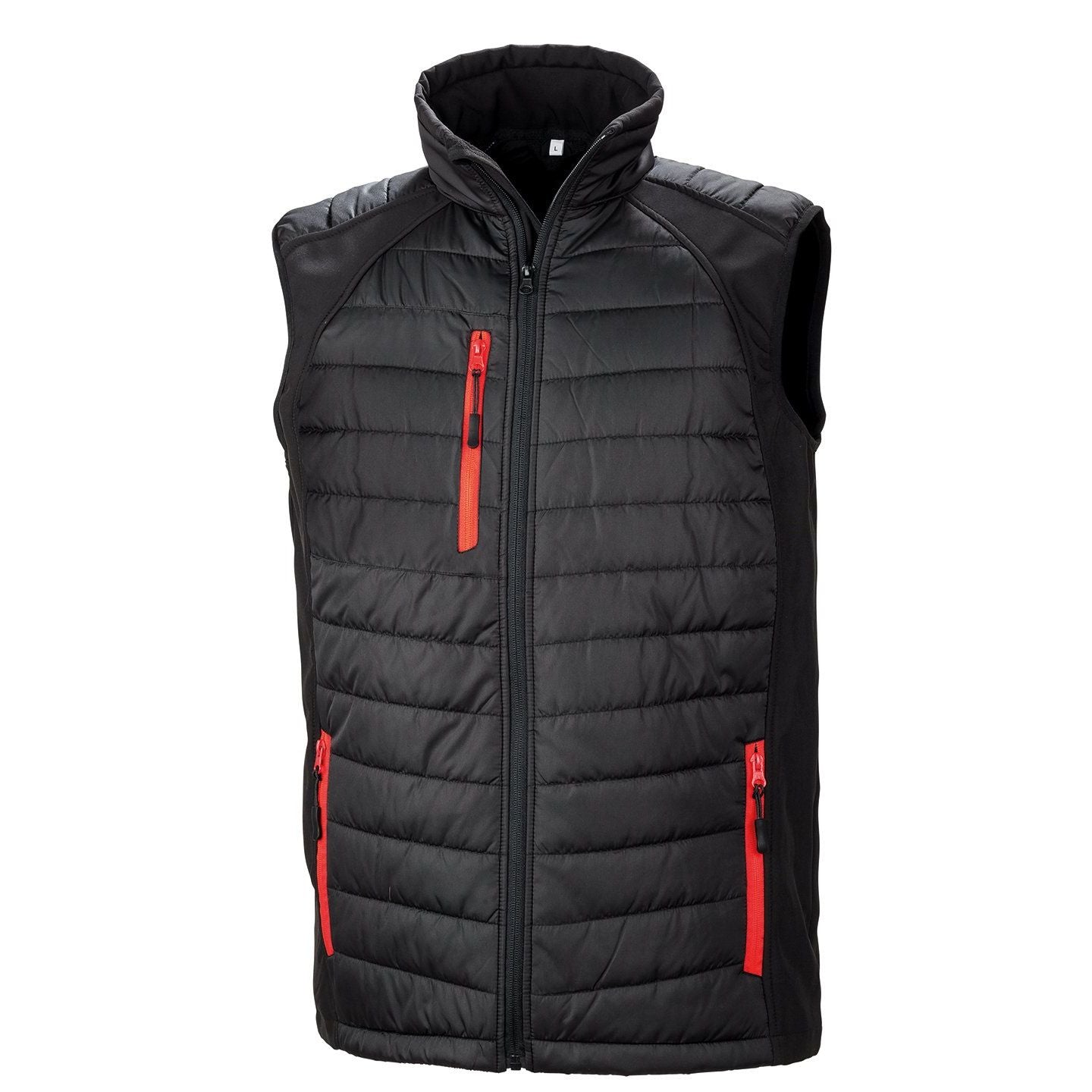 Result Recycled R238X Compass Padded Softshell Gilet Black and White London