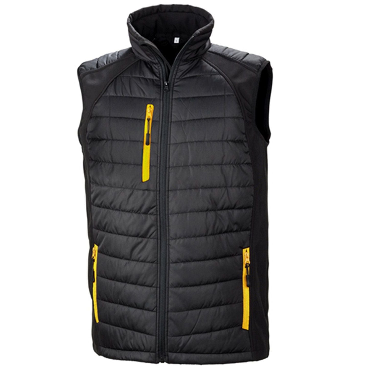 Result Recycled R238X Compass Padded Softshell Gilet Black and White London