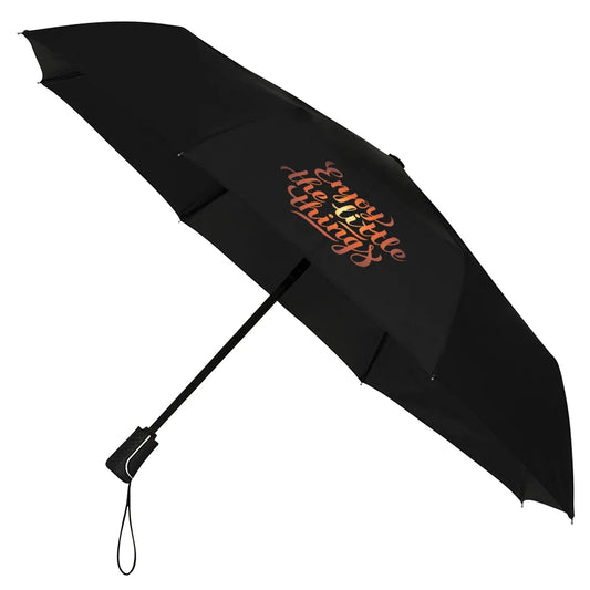 Impliva Folding Telescopic Umbrella Telescopic/Small Umbrellas Black and White London®