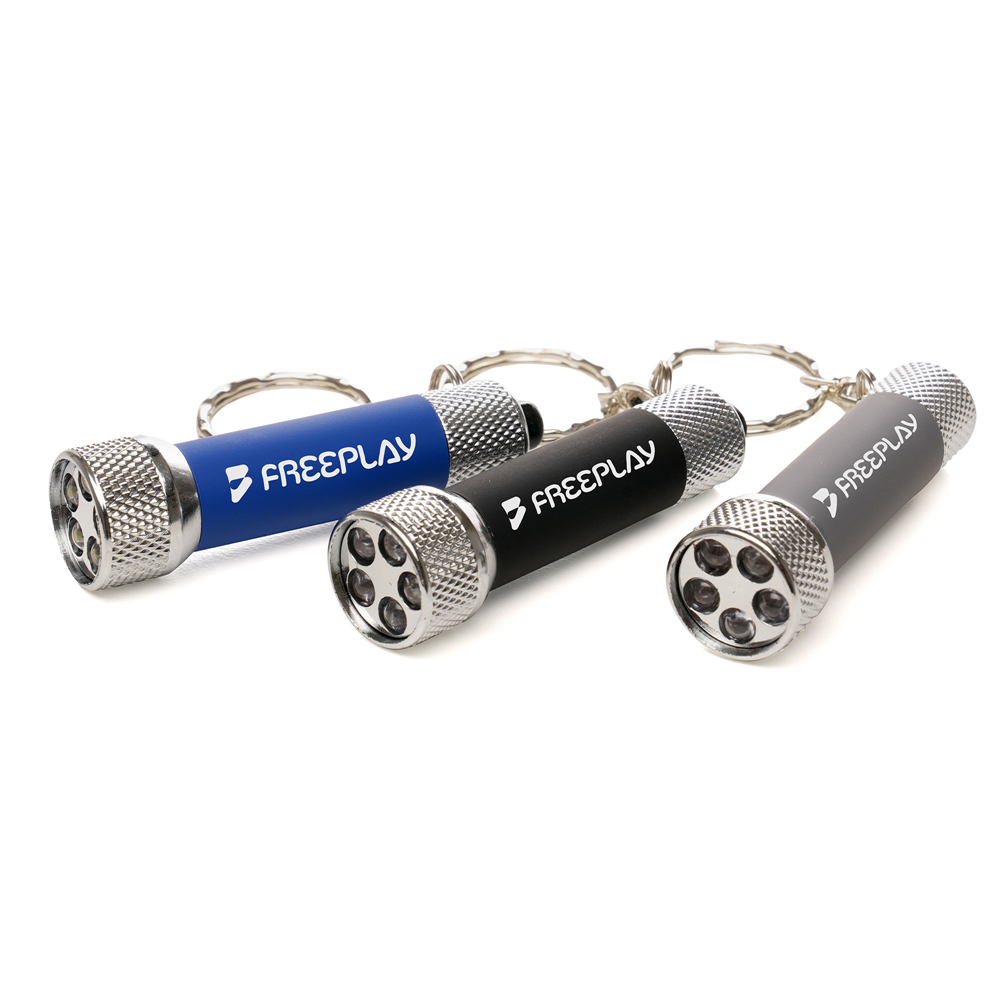 Softfeel Keyring Torch Black and White London