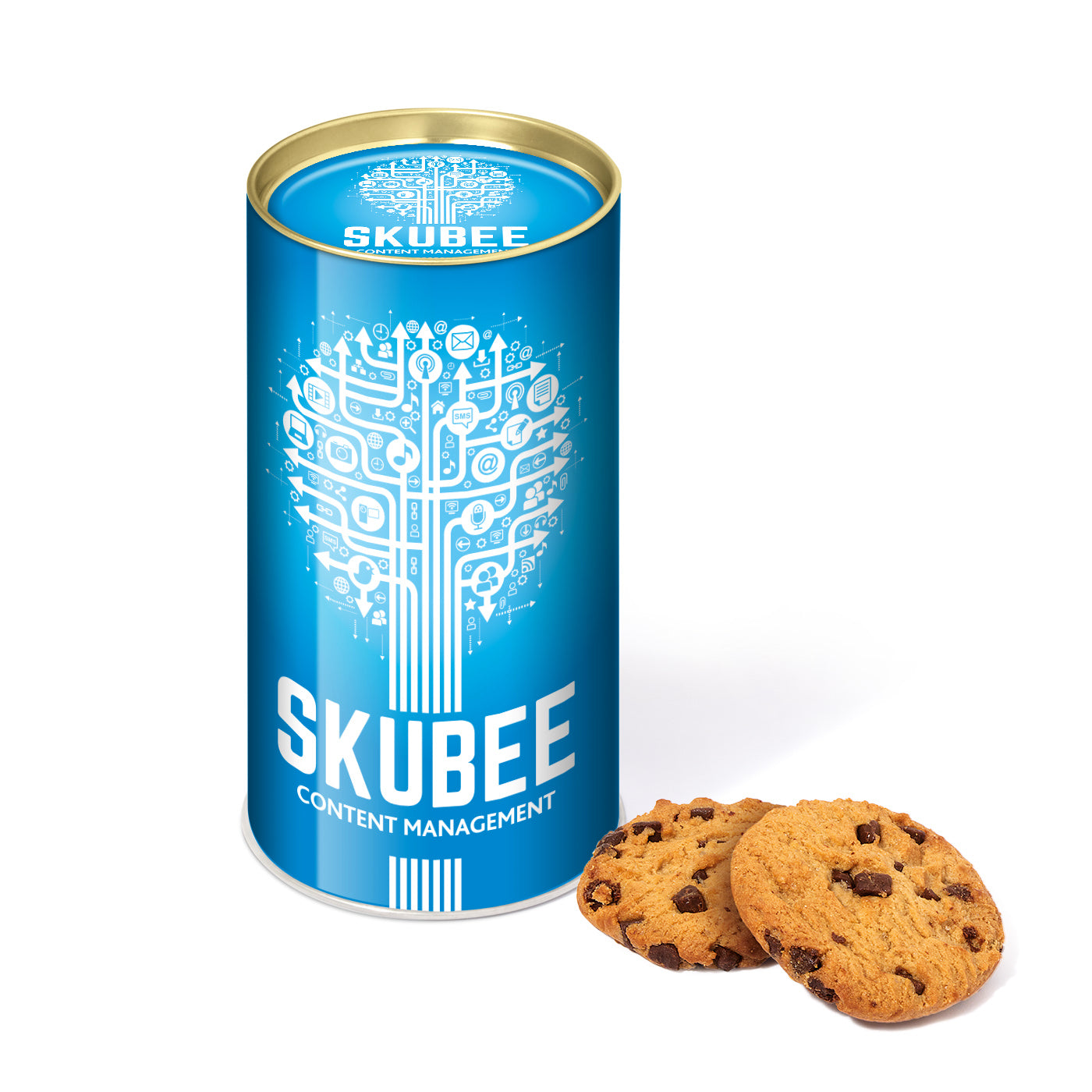 Large Snack Tube - Maryland Cookies Black and White London