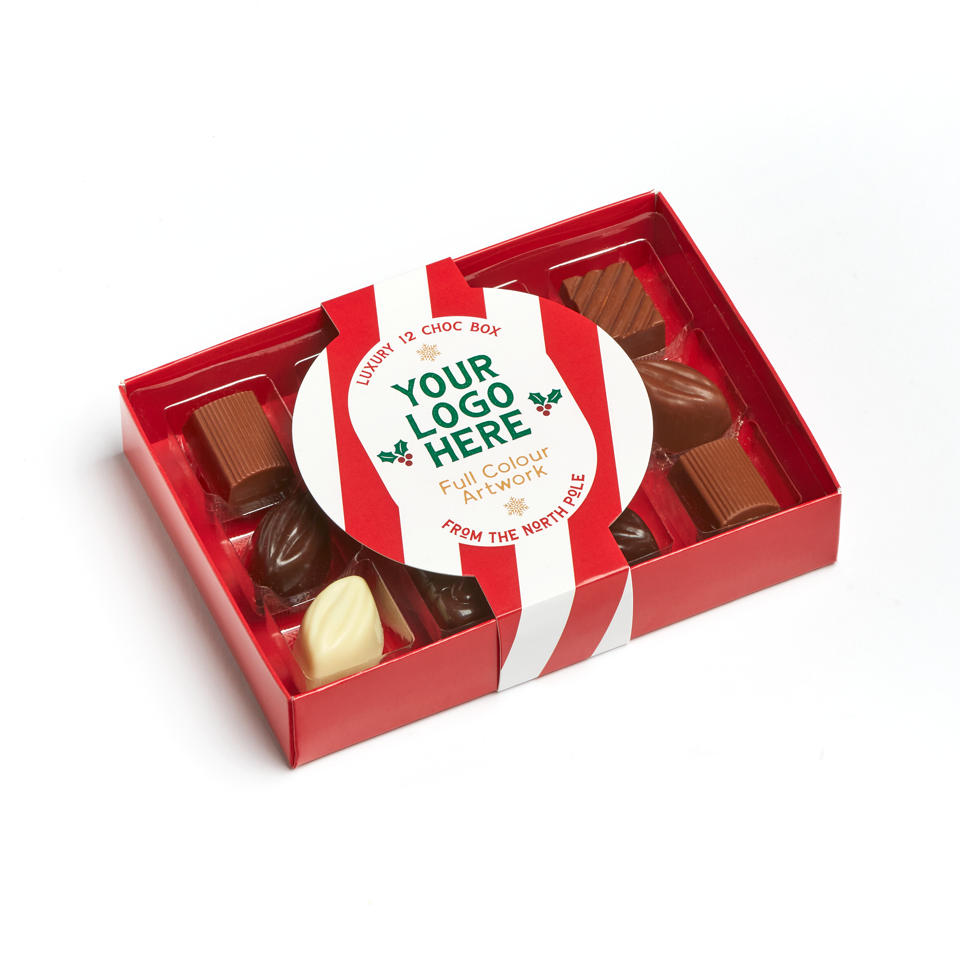 Winter Collection - Luxury 12 Choc Box - Chocolate Truffles  Black and White London
