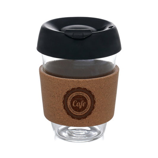 Rivo 350ml Glass Tumbler Black and White London