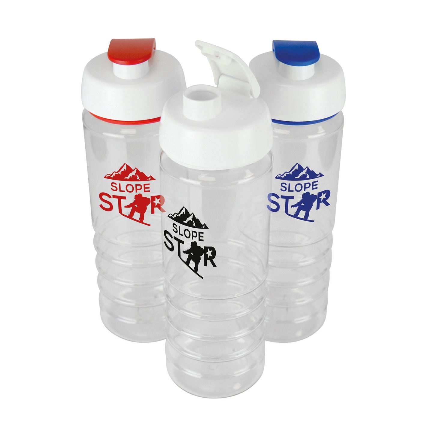 Tarn Flip 750ml Flip Top Sports Bottle Black and White London