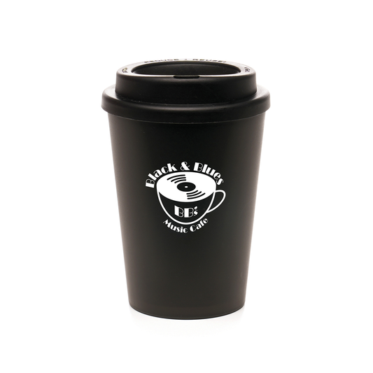 Haddon Black 350ml Take Out Mug Travel Mugs & Bottles Black and White London