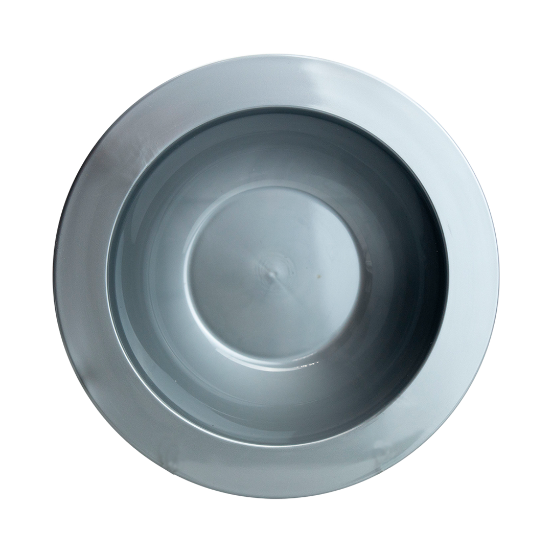 Plastic Bowl Silver Mikki Mugs Black and White London