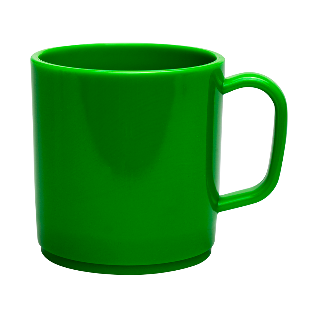 Plastic Mug Apple Green Mikki Mugs Black and White London