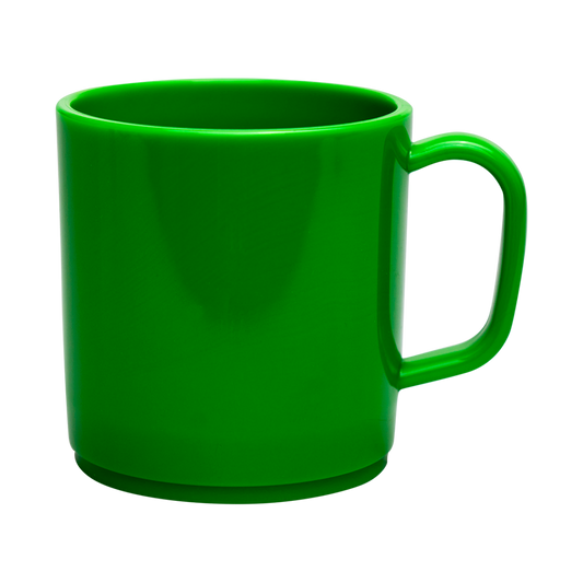 Plastic Mug Apple Green Mikki Mugs Black and White London