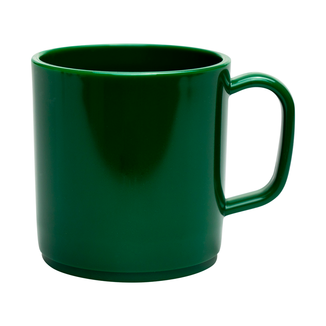 Plastic Mug Bottle Green Mikki Mugs Black and White London