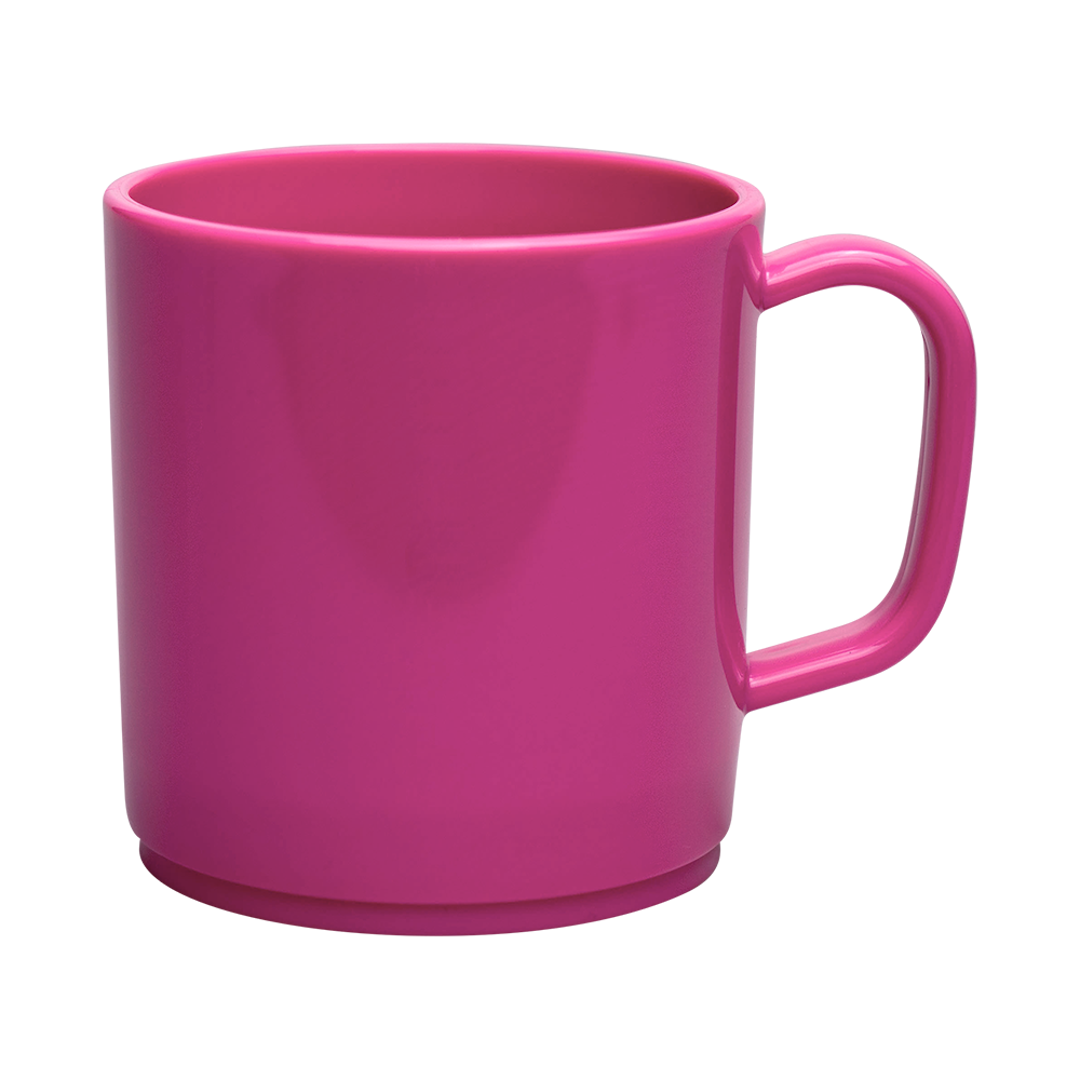 Plastic Mug Pink Mikki Mugs Black and White London