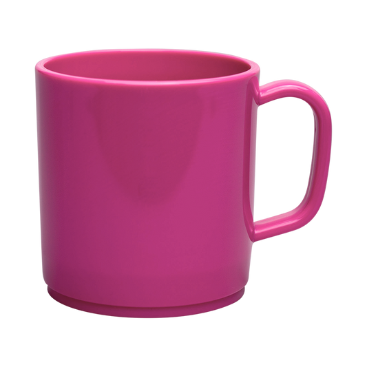Plastic Mug Pink Mikki Mugs Black and White London