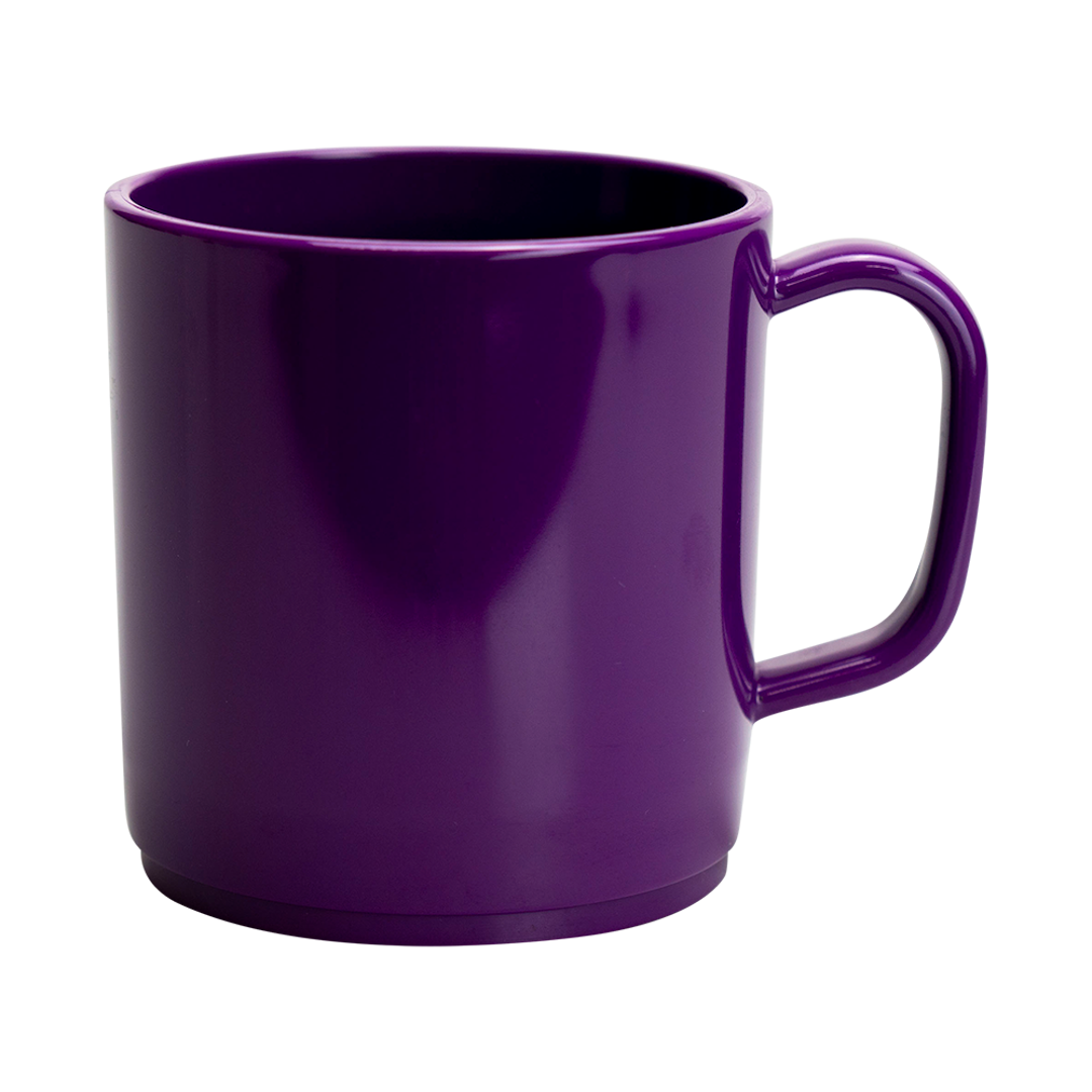 Plastic Mug Purple Mikki Mugs Black and White London