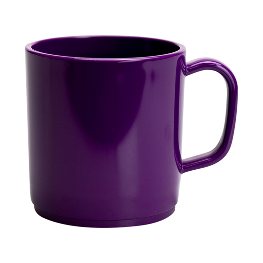 Plastic Mug Purple Mikki Mugs Black and White London
