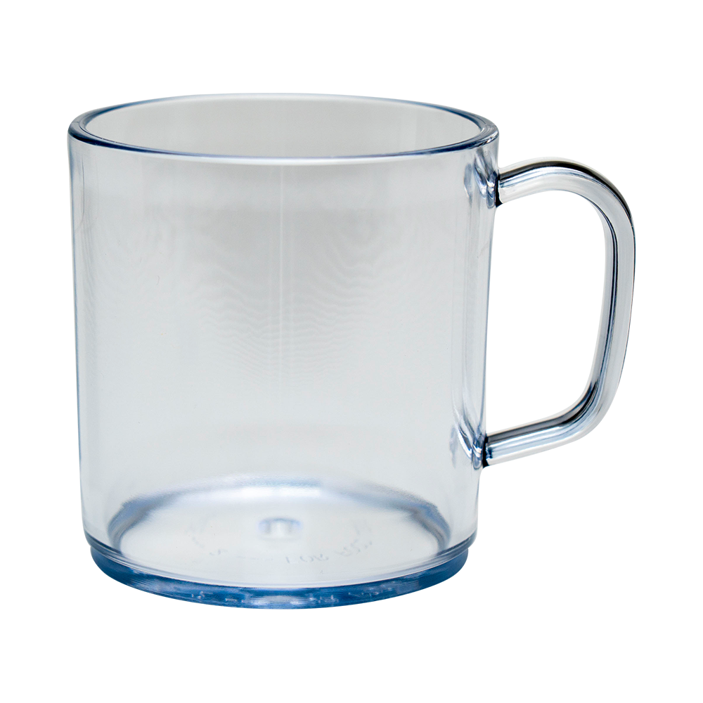 Plastic Mug Clear Mikki Mugs Black and White London