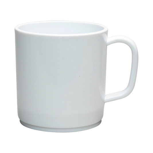 Plastic Mug White Mikki Mugs Black and White London