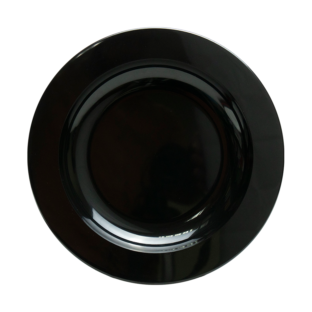 Plastic Plate Black Mikki Mugs Black and White London