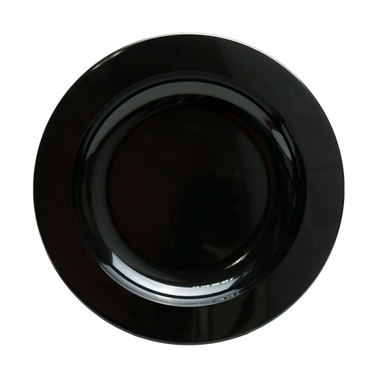Plastic Plate Black Mikki Mugs Black and White London