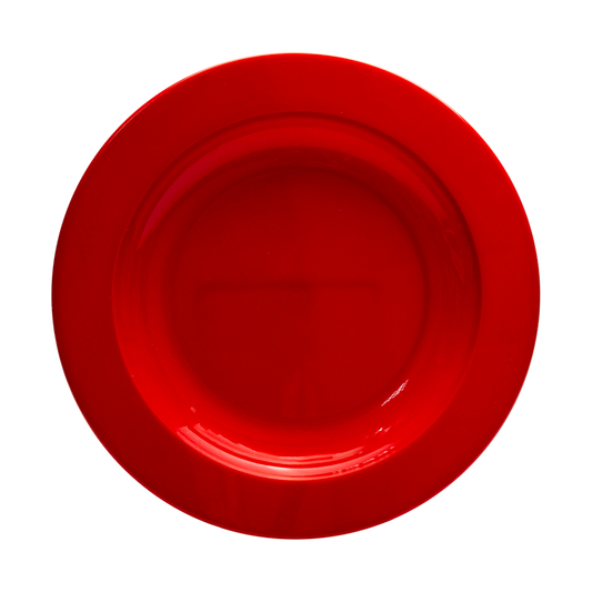 Plastic Plate Red Mikki Mugs Black and White London