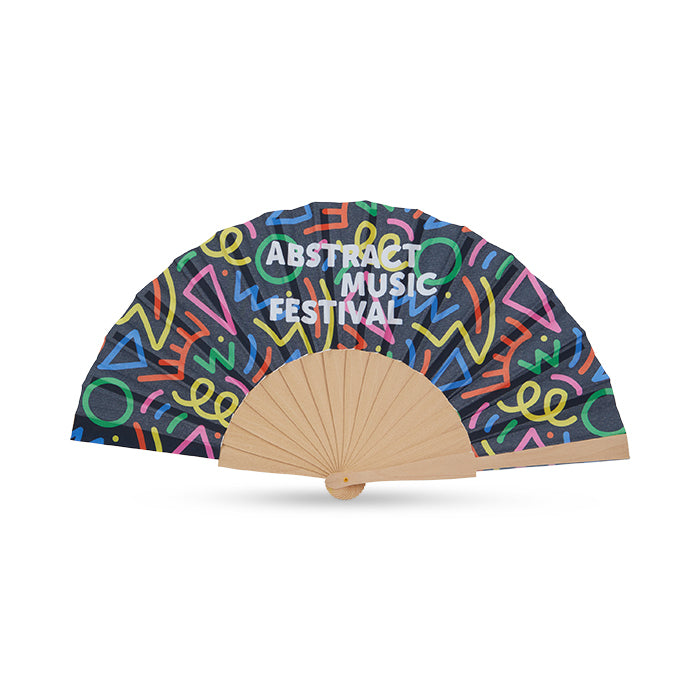 Bespoke Wooden Hand Fan with 100% Print Coverage