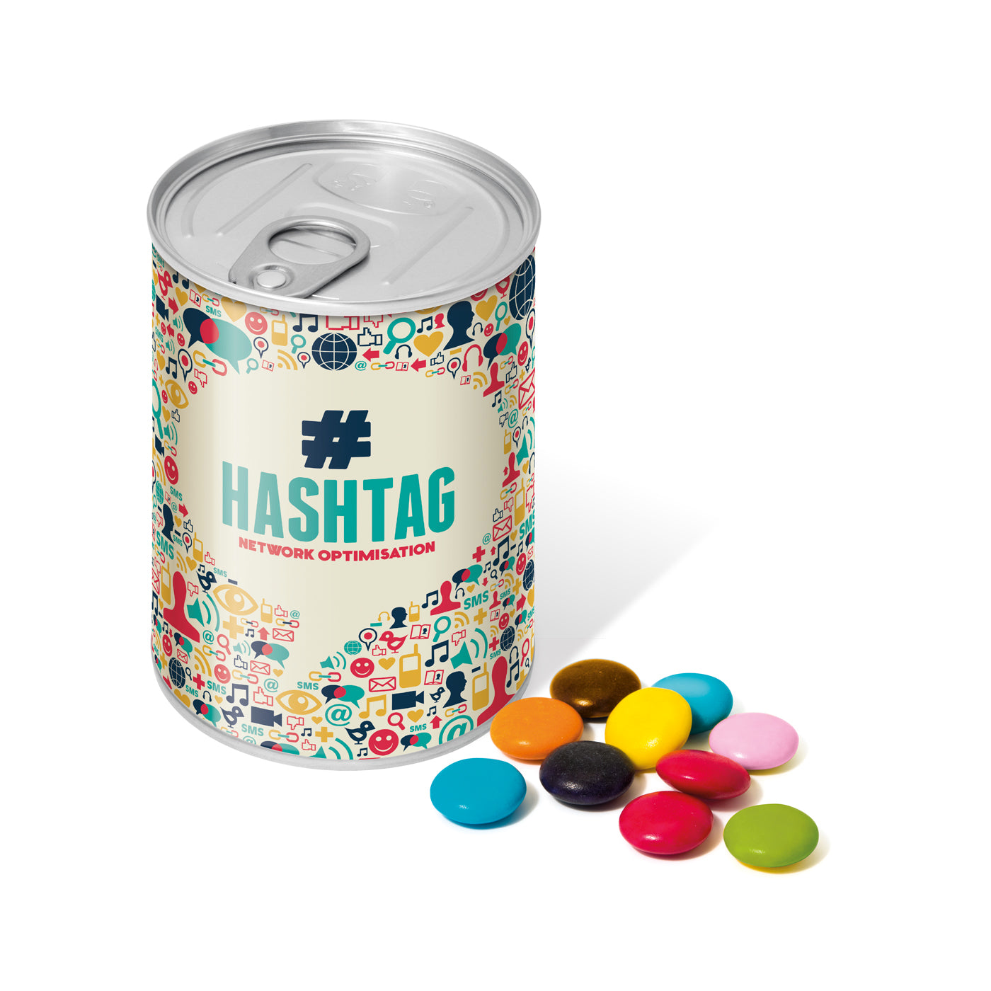 Maxi Ring Pull Tin - Beanies Black and White London