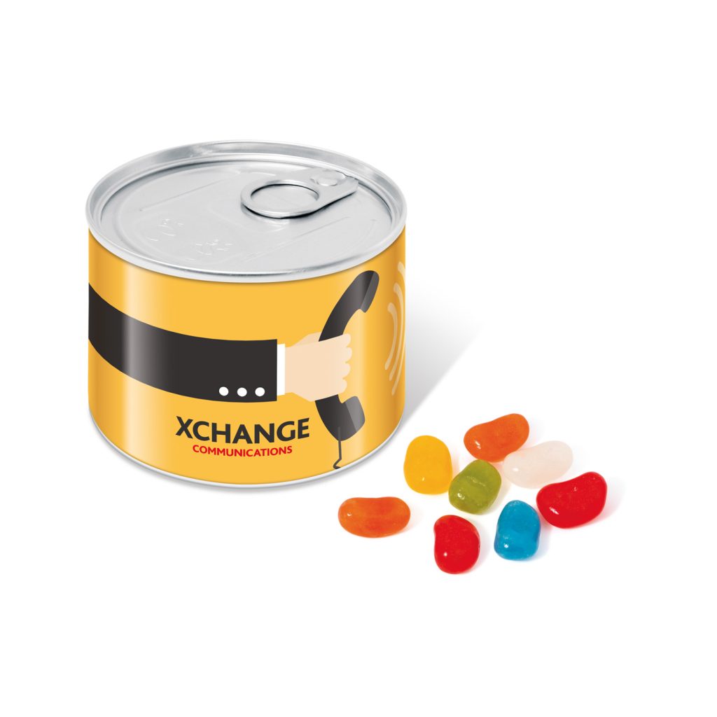 Ring Pull Tin Mini with Jolly Beans  Black and White London