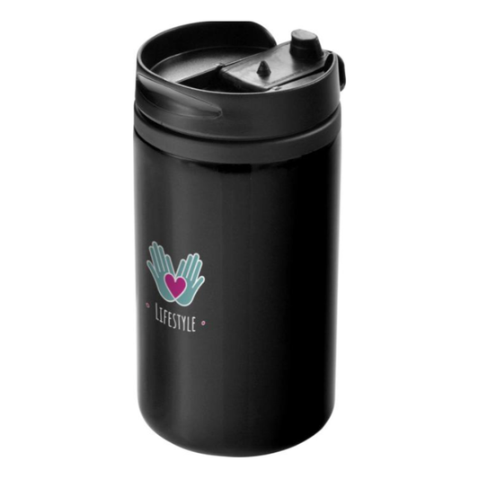 Mojave 300 ml recycled stainless steel insulated tumbler  Black and White London
