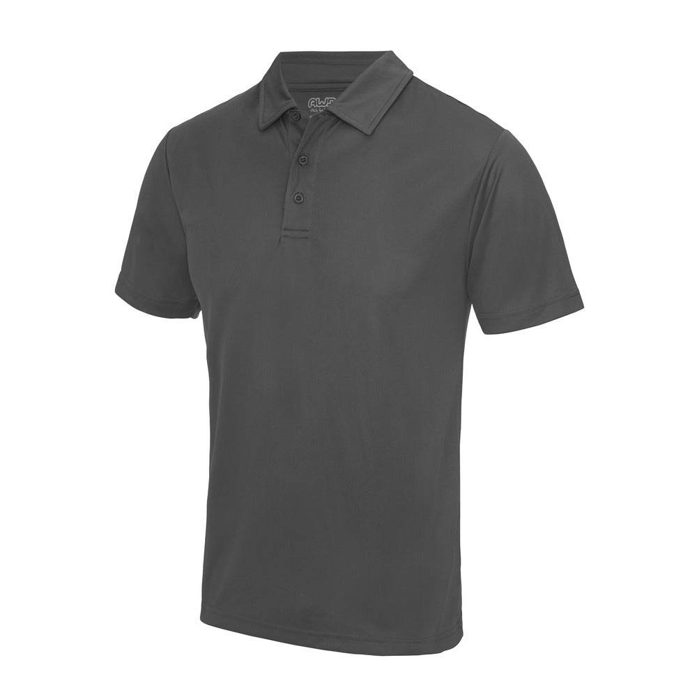AWDis Polyester Just Cool Polo Black and White London