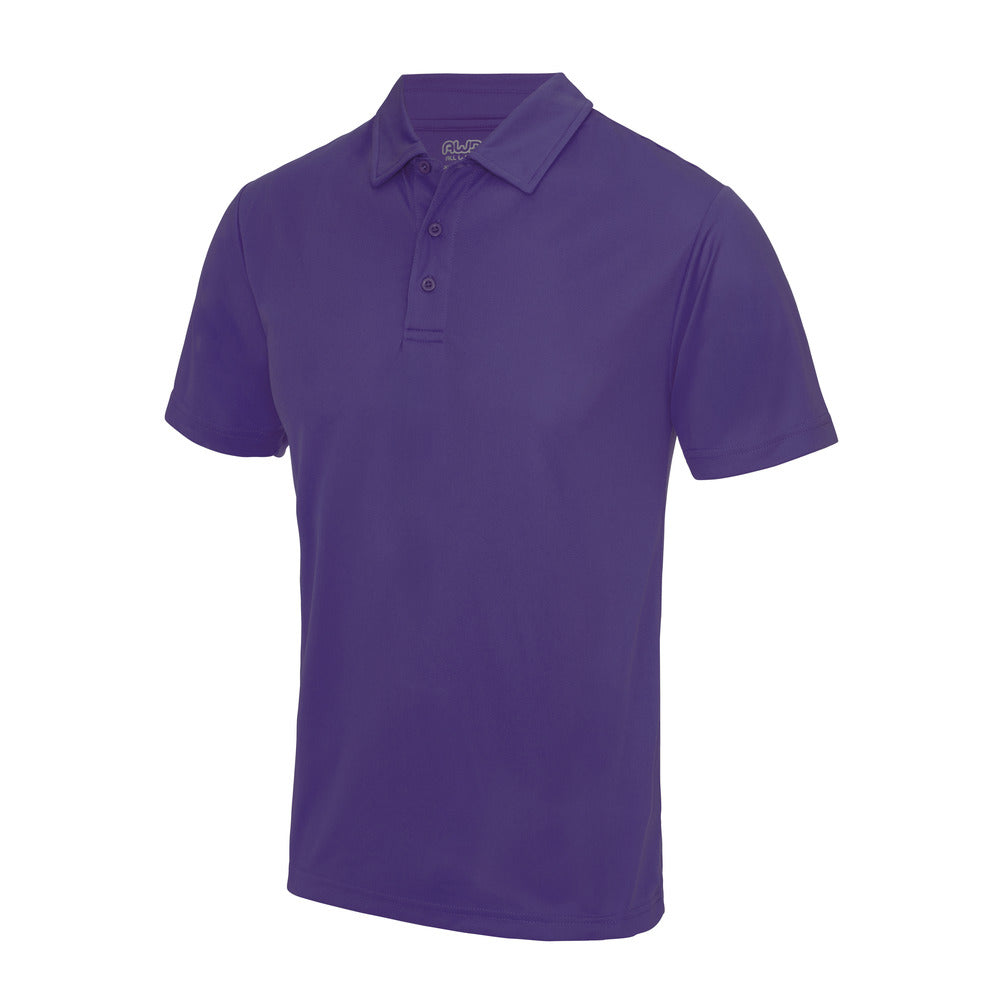 AWDis Polyester Just Cool Polo Black and White London