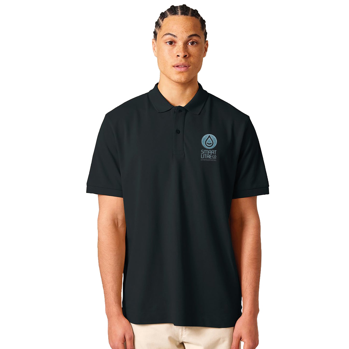 100% Organic Prepster Polo Black and White London