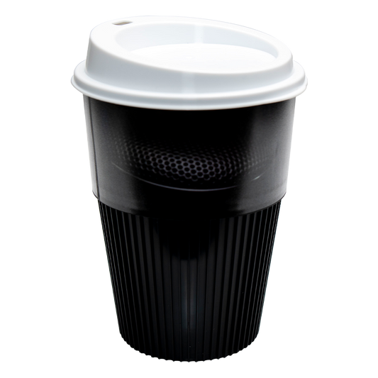 Pulse Coffee Cup Black Thermalmate Black and White London