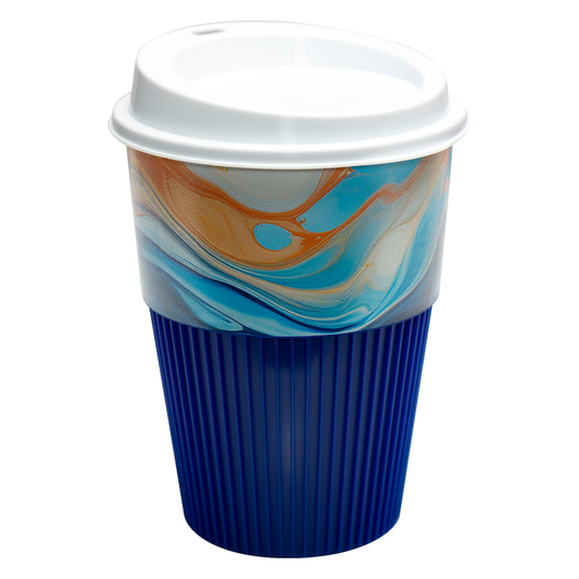 Pulse Coffee Cup Blue Thermalmate Black and White London
