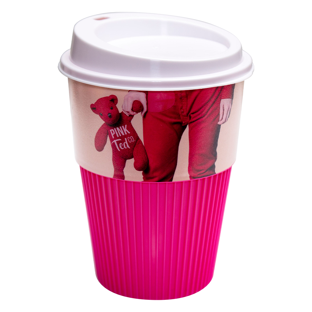 Pulse Coffee Cup Pink Thermalmate Black and White London