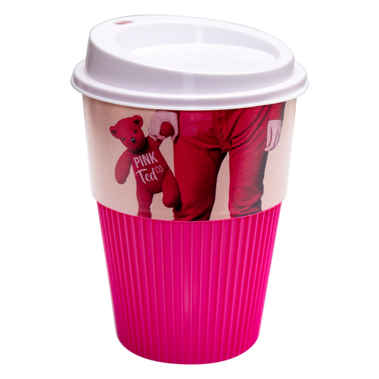 Pulse Coffee Cup Pink Thermalmate Black and White London