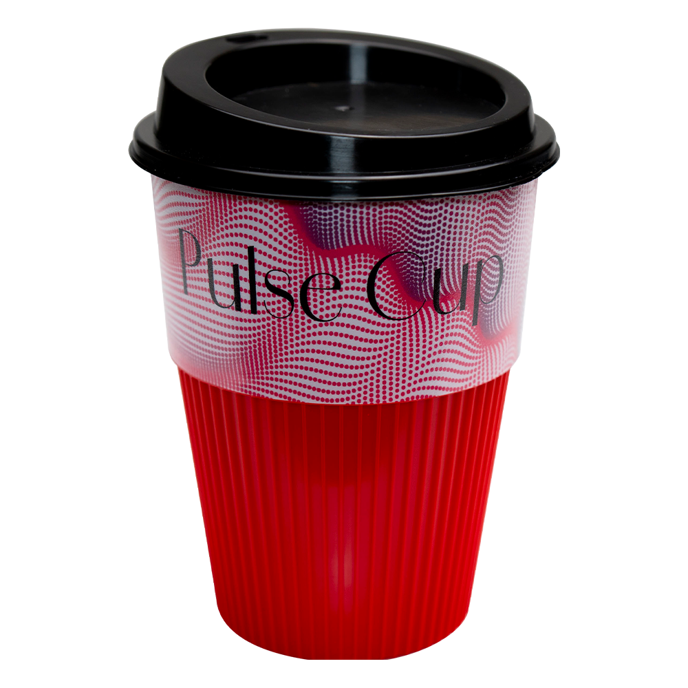 Pulse Coffee Cup Red Thermalmate Black and White London