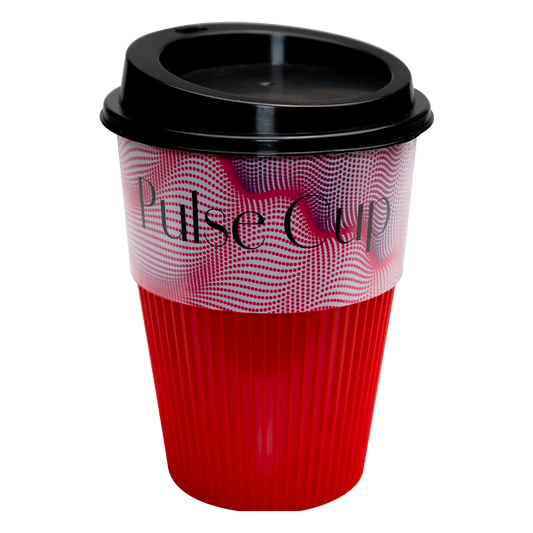 Pulse Coffee Cup Red Thermalmate Black and White London