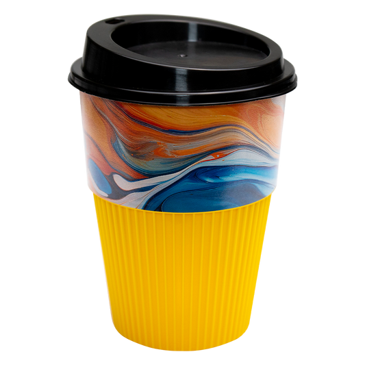Pulse Coffee Cup Yellow Thermalmate Black and White London