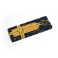 Party Time - Eco 12 Baton Bar Box - Gold Chocolate Bar - Present Box - 32% Cocoa Black and White London