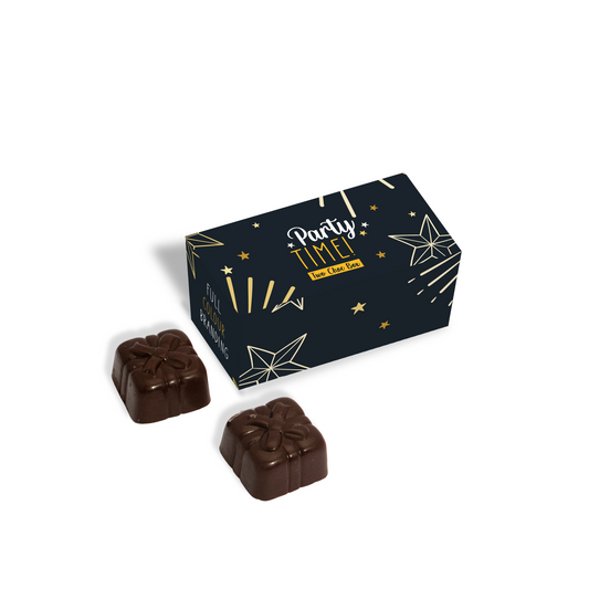 Party Time - Two Choc Box - 2x Chocolate Truffles Black and White London
