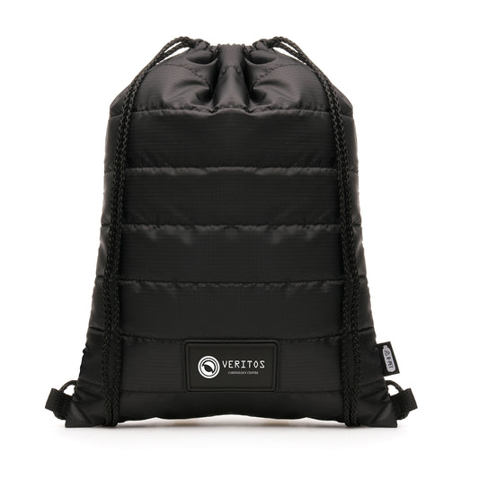 Puffer Drawstring Bag Backpack Black and White London®