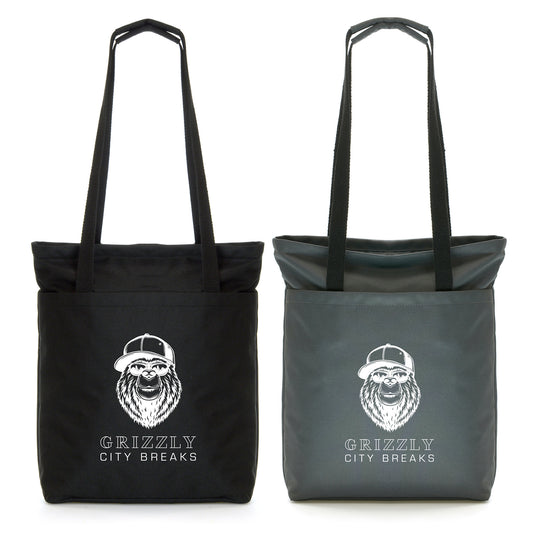 2-in-1 RPET Backpack Shopper Black and White London®