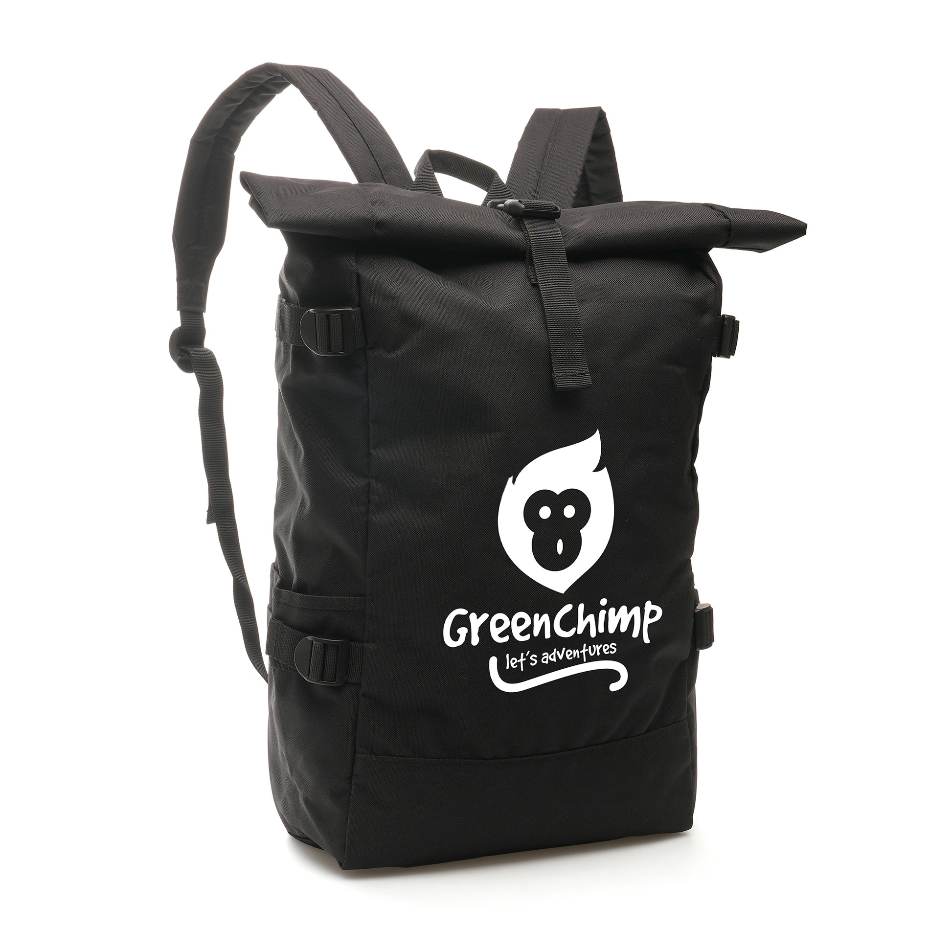 RPET Roll Down Bag Black and White London®